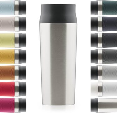 Термокружка Blumtal з нержавіючої сталі 500 мл - ізольована, з невеликим отвором для пиття, Quick-Press замок, колір антрацит