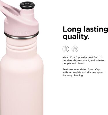 Klean Kanteen Classic Narrow Water Bottle 18 oz (Heavenly Pink)