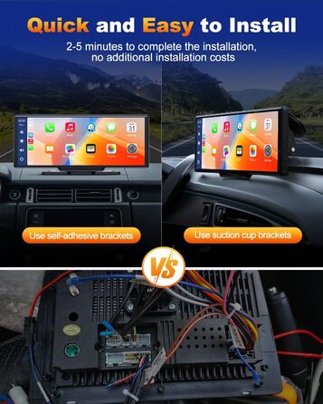 Бездротовий CarPlay/Android Auto дисплей Volam 9,26
