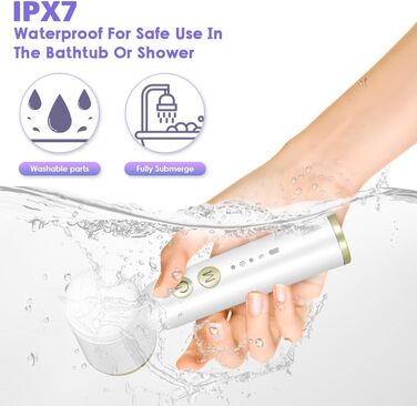 Aofesel електрична щітка для очищення обличчя IPX7, водонепроникна, 3 швидкості, 6 насадок, USB-акумулятор, для глибокого очищення та пілінгу