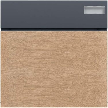 Поштовий ящик настінний SCHARTEC SPB-6 дерев'яний світло-сірий та антрацит з газетницею, сучасний, великий