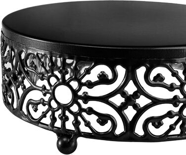 Набір металевих підставок для тортів Hedume (3 шт.), чорний колір, діаметр 20.3, 25.4, 30.5 см. Ідеально для десертів, тістечок, цукерок, вечірок, свят та днів народжень.