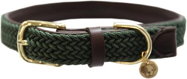 Нашийник для собак Kentucky Dogwear, плетений нейлон, оливковий, розмір S, 42 см
