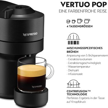 Кавомашина Nespresso Vertuo Pop ENV90.P: Cold Brew, Bluetooth, 4 розміри чашок, з подарунком
