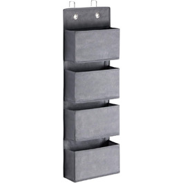 Органайзер для дверей Youdenova з 4 кишенями та 2 гачками, підвісний органайзер для ванної, спальні, дитячої кімнати (сірий)
