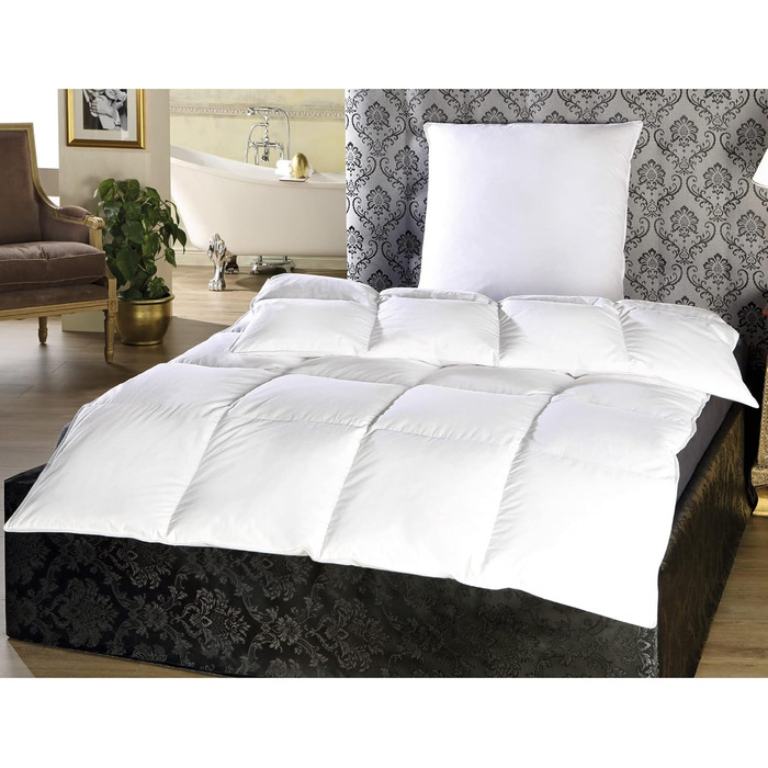 Bestlivings Down Feather Comforter Duvet Quilted Comforter (1400g) - Winter Comforter Down Comforter - ÖKO TEX 135x200 cm Quilted Duvet Feather/Down - 135x200 cm