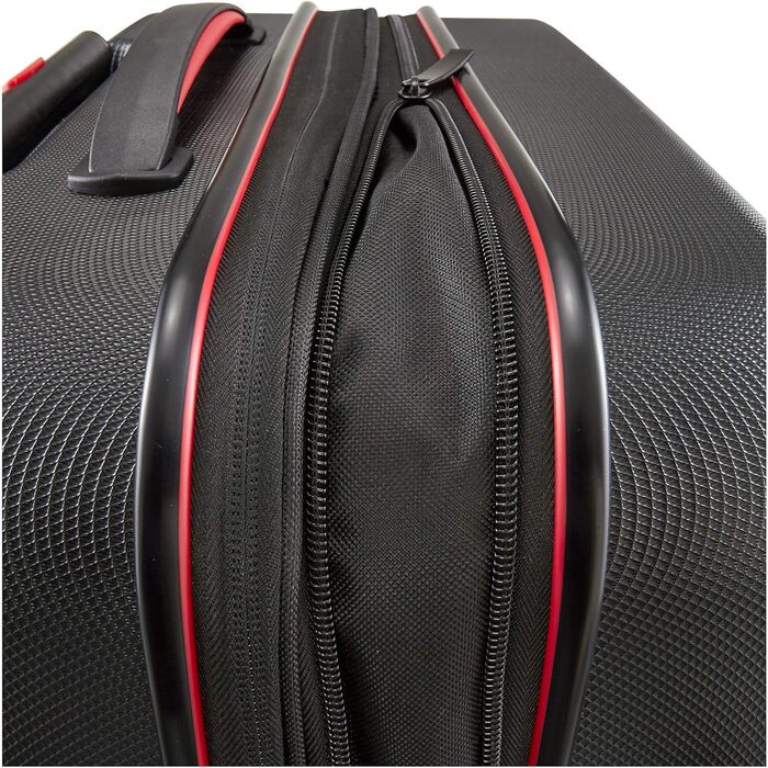 Чемодан Travelite Vector 77 см, L, з TSA замком, 103 л, чорно-червоний