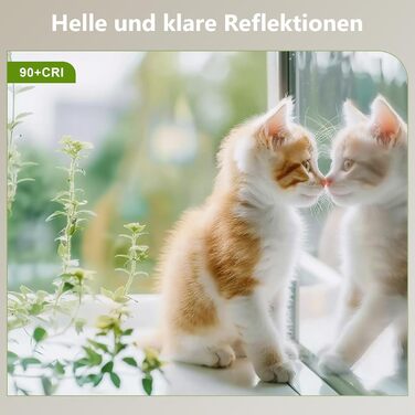 LED дзеркало для ванної кімнати 70x50 см з підсвічуванням, холодне біле світло 6000K, енергозберігаюче, диммування, проти запотівання