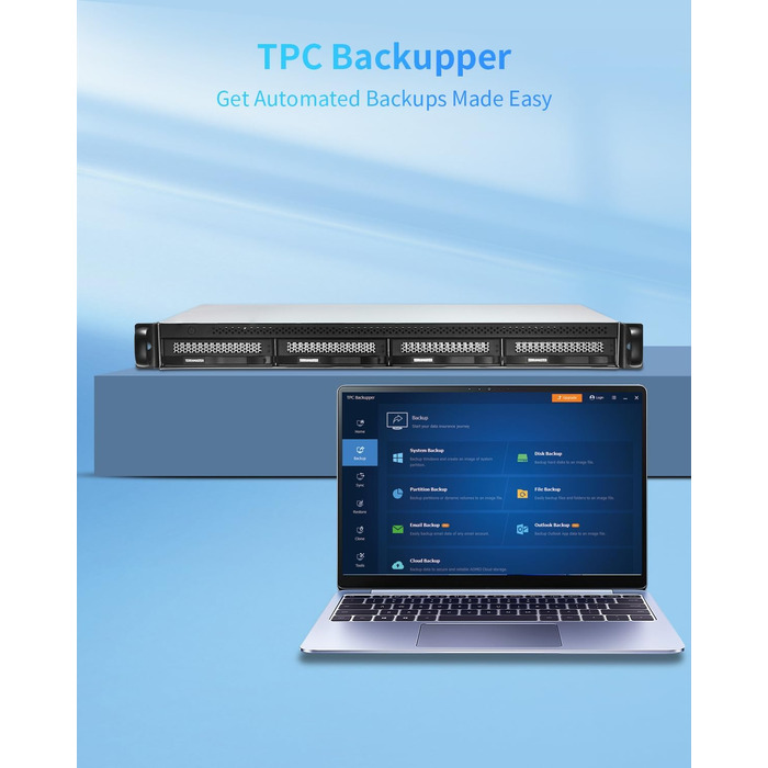 TERRAMASTER D4-320U: 4-слотове HDD корпус для монтажу в стійку з USB 3.2 Gen2 та 10 Gbit/s інтерфейсом, Hot-Swap, Plug-and-Play (без жорсткого диска)