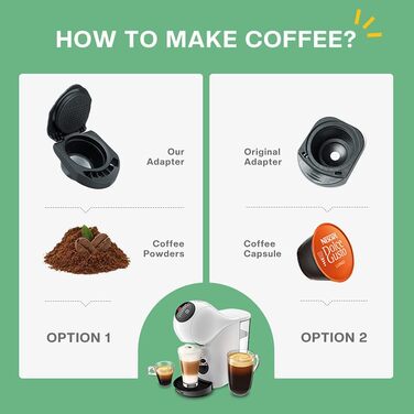 Адаптер для кавових капсул Dolce Gusto, багаторазовий адаптер для еспресо-капсул, сумісний з Genio S та Piccolo XS