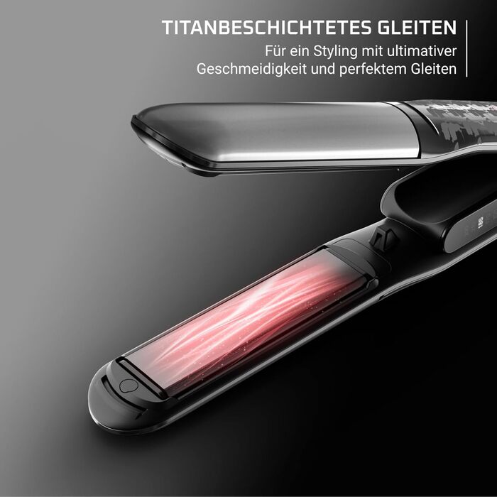 Випрямляч для волосся Rowenta Thermoglide SF5120E0 Titanium, 5 режимів (170-230°C), чорний/сріблястий