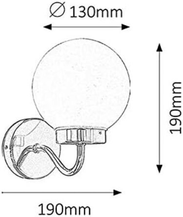 Send Bathroom TOGO in Chrome White Wall Lamp Globe Lamp Bathroom Lamp