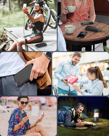 Портативний зарядний акумулятор Power Bank 24000mAh з швидкою зарядкою 22,5W, USB-C, для iPhone, Tablet, Laptop, подорожі, кемпінг