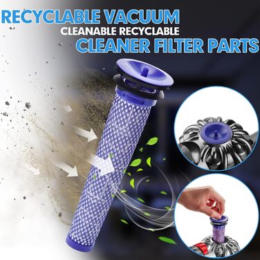 Замінний акумулятор V7 6.0Ah для пилососів Dyson V7 Animal, Cord-Free, Extra, Fluffy, Mattress, Motorhead, SV11, Trigger+ Pro Car+Boat + 3 фільтри