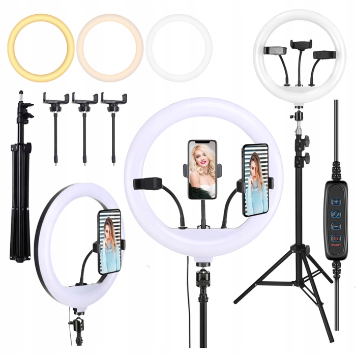 Кільцева лампа Ring LED для фото, відео, селфі та макіяжу, штатив 220 см
