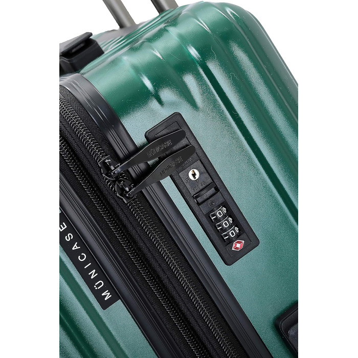 Замок для валізи TSA, набір валіз, тріумф, міцний корпус (темно-зелений, середній, Mittler)
