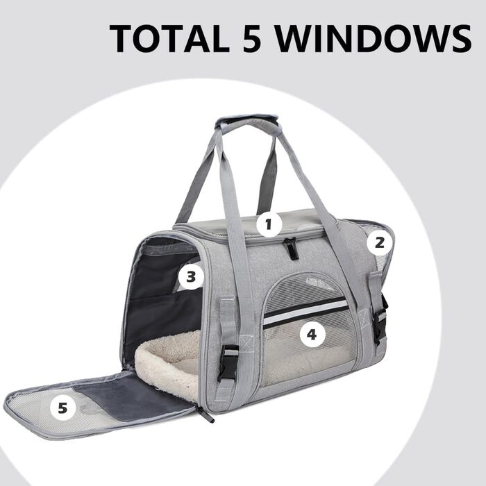 Транспортна переноска для собак та котів, складана, з м'якою підстилкою (рожева)