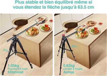 Штатив для смартфона Elitehood з виносним плечем 114 см, гнучкий, 180 см, 360° - для відеозйомки