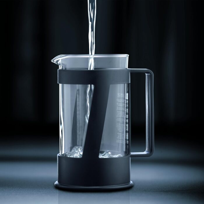 Bodum CREMA Френч-прес для приготування кави, 1.0 л, нержавіюча сталь, чорний