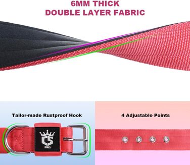 Тактичне нашийник для собак TSPRO, міцний нашийник з металевою застібкою, ширина 3,8 см, регульований, для середніх та великих собак (Camo Rosa M), розмір M (регульований 40-48 см), Camo Rosa