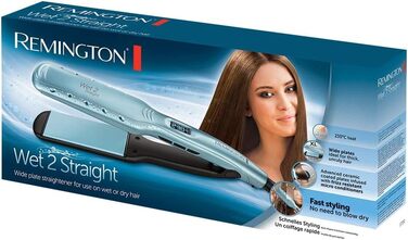 Випрямляч для волосся Remington S7350 Wet2Straight: для мокрого та сухого використання, LCD-дисплей, 140-230°C, турецький колір