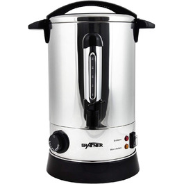 Grafner XL Stainless Steel Glühwein Cooker - 8.8 Liters - 1500 Watts with Tap, Thermostat and Overheat Protection Hot Beverage Dispenser