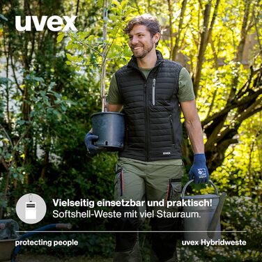 Жилет Uvex tune-up чоловічий гібридний - степна жилетка - міцна робоча жилетка, розмір L, темно-синій