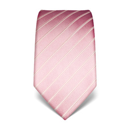 Краватка чоловіча Vincenzo Boretti шовкова, рожева в смужку, 8 см, для костюма та сорочки, діловий стиль, весілля