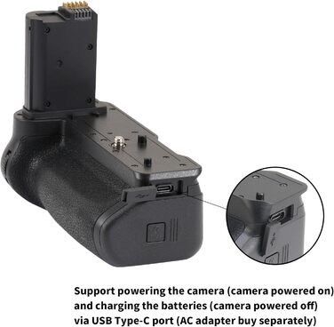 Набір акумуляторів FOTGA для Nikon Z6 III та Z5 II з вертикальним захопленням, сумісний з MB-N14, підтримує 2 EN-EL15C