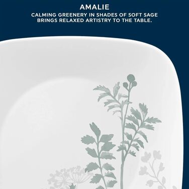 Посуд Corelle Amalie Square 16 предметів для 4 осіб – міцний та стильний набір