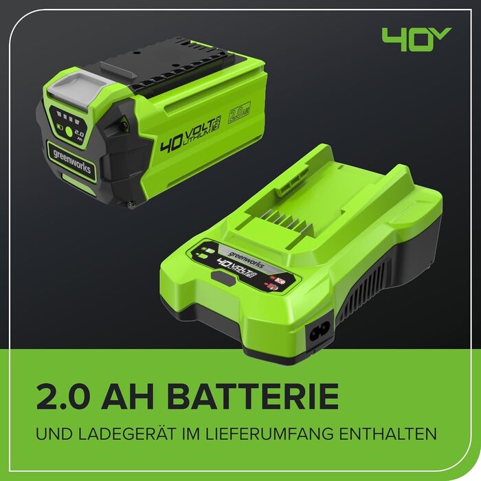 Акумуляторна ланцюгова пила Greenworks G40CS30II 40V, шина 30 см (12