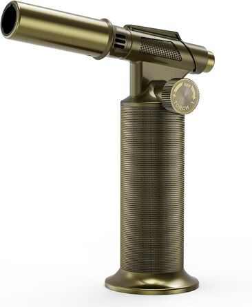 Бутан-пальник Flambierbrenner: кухонна лампа з регулюванням кута на 90°, безпечним закриттям та регульованою полум'ям для паяння (зелений та чорний)