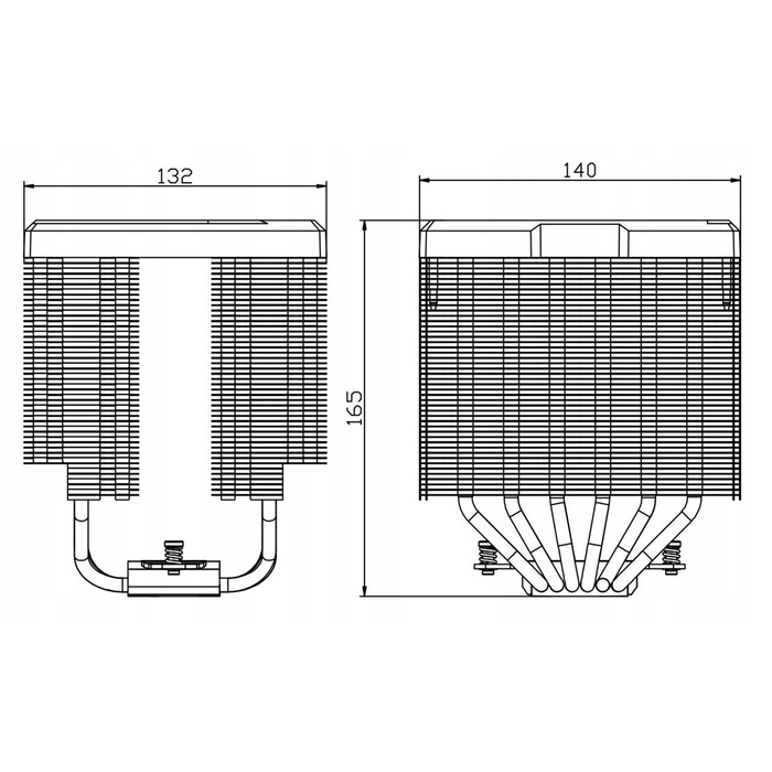 Повітряний кулер для процесора Thermalright, чорний, 120/140 мм