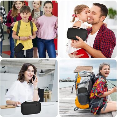 Органайзер для кабелів та аксесуарів: кейс для зарядних пристроїв, USB-накопичувачів та Power Bank (чорний)