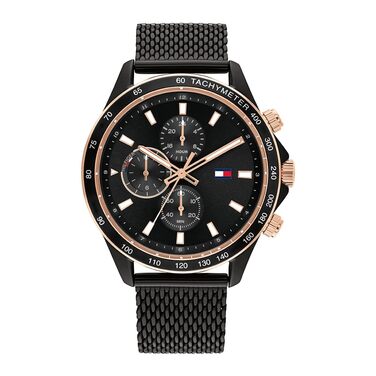 Годинник чоловічий Tommy Hilfiger аналоговий кварцовий (чорний, ремінець)