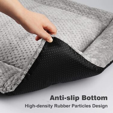 М'яка килимок-підстилка для собак та котів, 90 x 58 см, сірий, з неслизьким дном