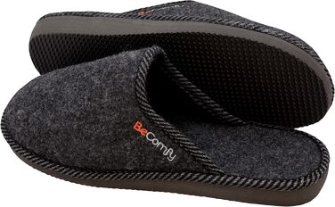 Чоловічі фетрові домашні тапочки BeComfy з EVA підошвою Memory Foam, сірий графіт, розміри 40-46