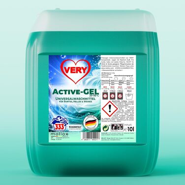 Універсальний рідкий засіб для прання VERY® Gel, 10 л, каністра