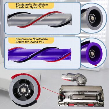 Електрична насадка для миття підлоги Dyson V15, V11, V10, V8, V7 - з баком та 6 змінними мікрофібрами