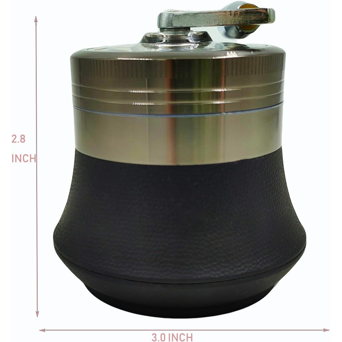 Ручний шліфувальник з прозорою кришкою, 7,6 см, чорний