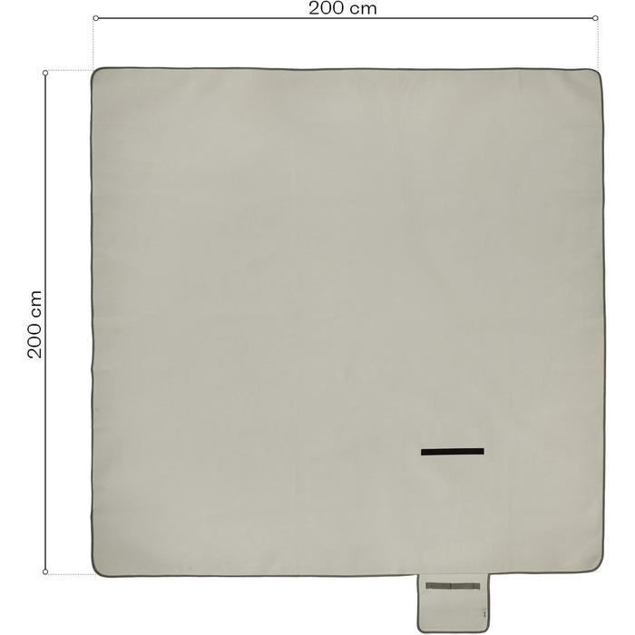 Плед для пікніка Meteor XXL водовідштовхувальний, термоізоляційний 175x200 см, бежевий - для пляжу, саду, кемпінгу