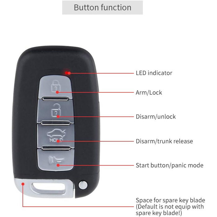Автосигналізація EASYGUARD EC003N-K-1 з PKE, безключовим доступом, кнопкою старту та запуском двигуна, 12В