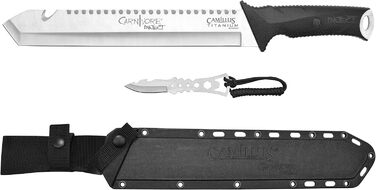 Camillus Carnivore 19818 Machete with sheath, titanium-bound blade and ballistic nylon sheath