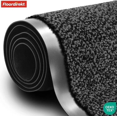 Килимок для підлоги etm® Schmutzfangmatte: переможець у співвідношенні ціни та якості. Килимок для порогу різного розміру, для дому та вулиці (антрацит-чорний, 90x150 см)