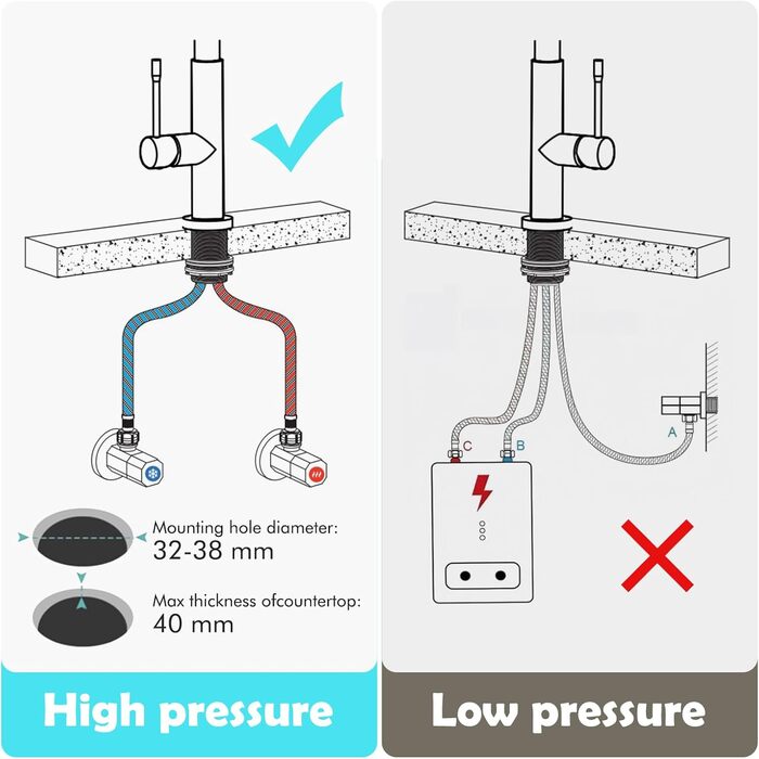 Чорний кухонний змішувач з гнучким виливом, 360° поворот, однорідний, з економічним аератором, нержавіюча сталь