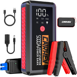 Powerbank для авто Starthilfe 5000A: пускова станція, 12V, до 8.0L бензин/дизель, USB, LED ліхтарик