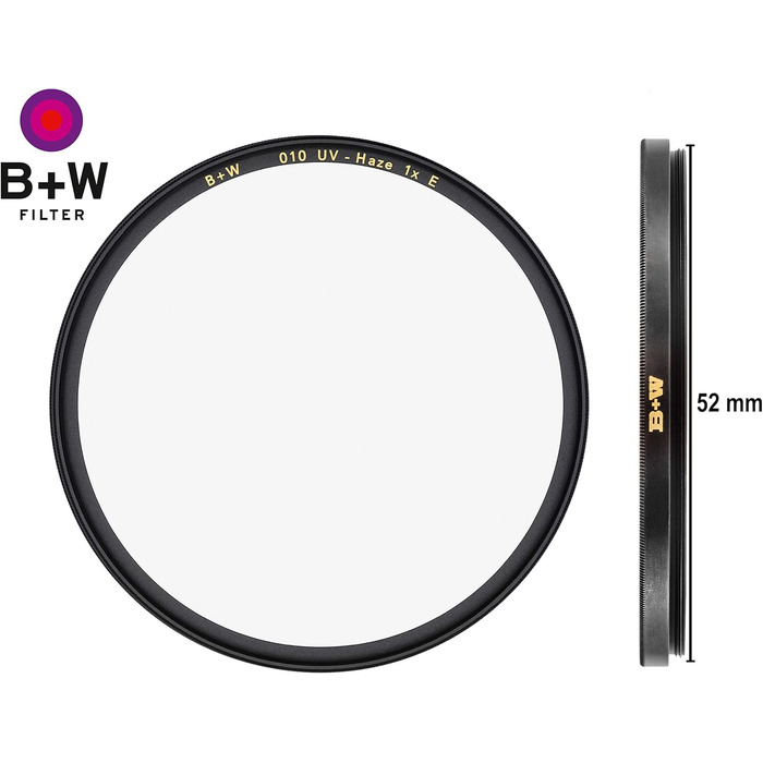 Фільтр B+W UV Haze та захисний (52mm, E, F-Pro, 2x покриття, Professional)