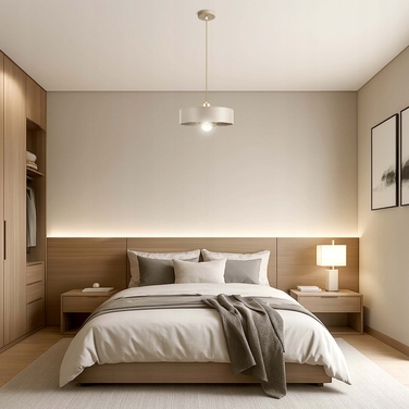 Підвісна LED-лампа LEDLUX бежевий + золото, 1 точка освітлення, цоколь E27