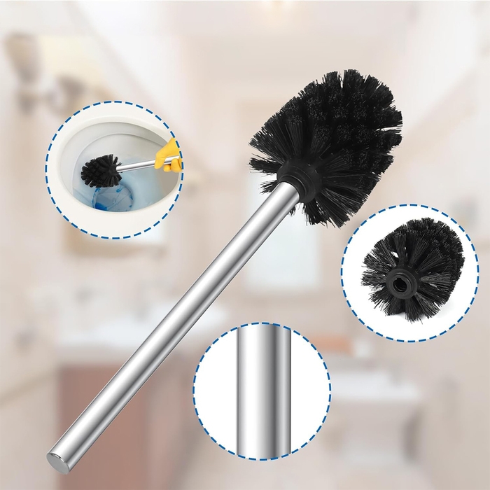 Тримач для туалетного паперу з полицею та йоржиком для унітаза, нержавіюча сталь