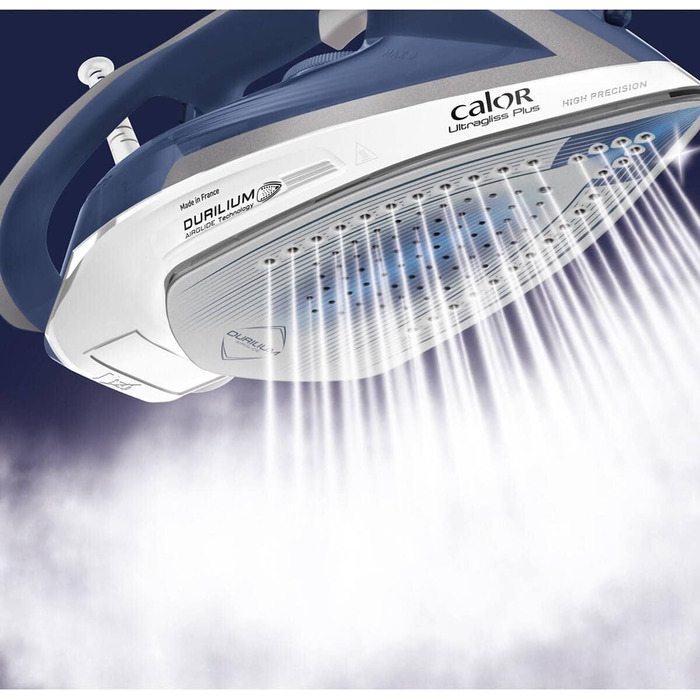 Праска Calor Ultragliss Plus FV6812C0: потужність 2800 Вт, 50 г/хв (пар), 260 г/хв (парний удар), 100% активна підошва, стійка до подряпин, вертикальне прасування